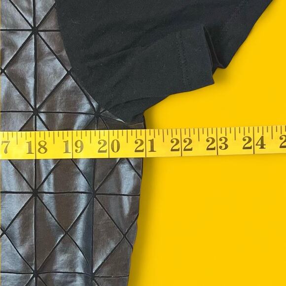 Calvin Klein Slim Fit Faux Leather Graphic Tee (Size L) - Picture 4 of 6